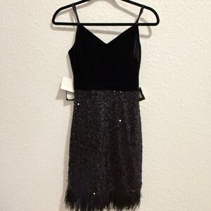 Guess Black Sequin Mini Dress